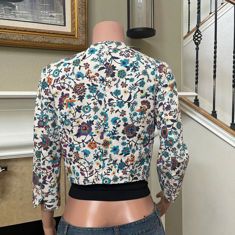 Elevenses patchwork blazer jacket,‎ Sz. 10 cottagecore, boho, cotton, whimsy